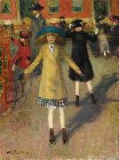 William Glackens Children Rollerskating France oil painting artist